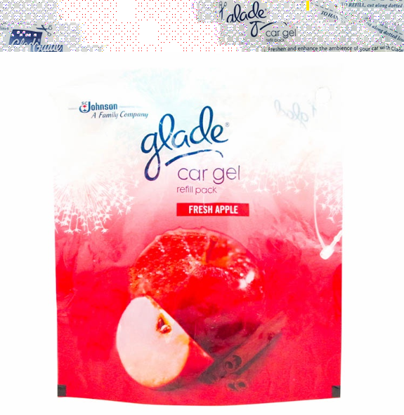 Glade Car Gel Refill Pack Air Freshener 60g (Fresh Apple)