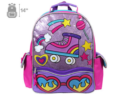 Cool Kids Skater and Boombox Design 14" Backpack