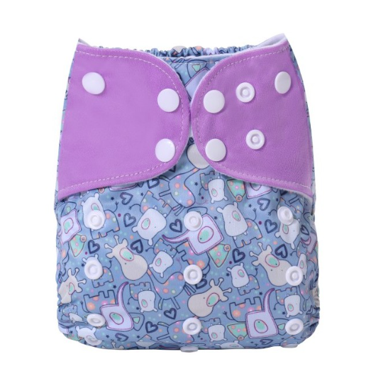 Reusable Waterproof Diaper With Single Size Print D8