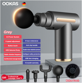 Ookas Portable Massage Gun Massager Electric Body High Frequency Muscle Relaxing Pain Relief