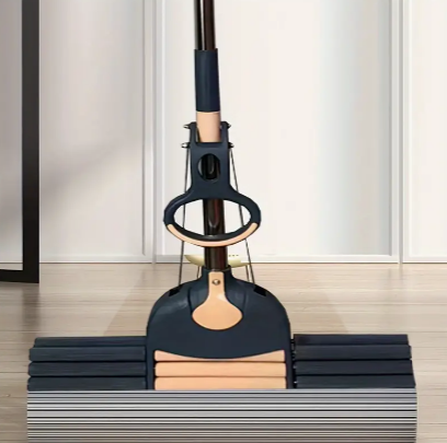 1pc, Sponge Mop, Super Absorbent Floor Cleaning Mop, Hand-free Wash Mop, Wet And Dry Use, Dust Removal Sponge Mop For Kitchen Bathroom Tile Hardwood Laminate Floors, Cleaning Supplies, Cleaning Tool