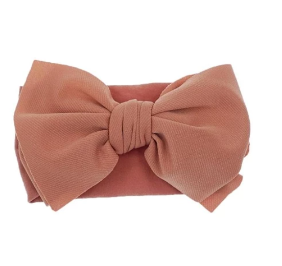 New Baby Nylon Headband Simple Solid Color Children's Hair Accessories High Elastic Bow Infant Headband BH8