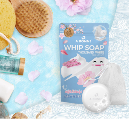 Abonne Whip Soap Thousand White 100G - Rose & Sakura ( A030 )