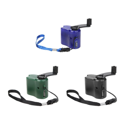 Portable Charger USB Charging Emergency Hand Crank Power Dynamo For Outdoor Mobile Phone -Shopping Outdoor Survival Tool