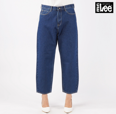 Stylistic Mr. Lee Ladies Basic Denim Balloon Mom Jeans for Women Trendy Fashion 149501 Dark Shade