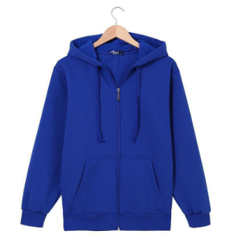 Plain Hoodie Jacket With Zipper/Unisex 10 Colors