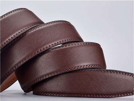 Baellerry Brown Men Luxury Belts New Fashion Automatic Buckle Holeless Leather Casual (no pouch)