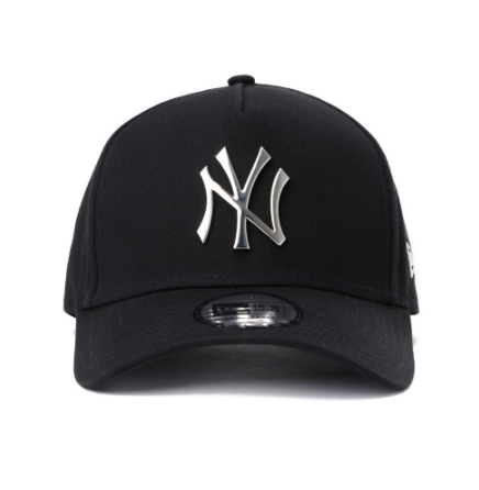 New York Yankees MLB Silver Metal Badge Black