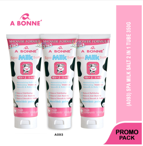 Abonne Spa Milk Salt Shower Formula 2IN1 Tube 350G (A093 " PACK BY 3'S)