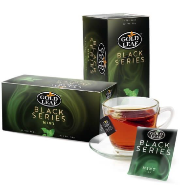 Gold Leaf Black Series: Mint 25 Teabags