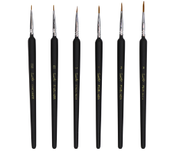 SeamiArt 6 Pcs. Set Hook Line Detail Painting Brush For Watercolor Oil Acrylic Gouache Paint
