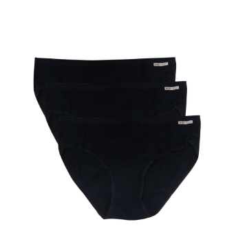 HERBENCH 100% Authentic Mid Rise Bikini Panty TUG0028 Black 3pcs