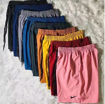 2 Pockets Unisex Taslan Sports Fashion Shorts/Beach Shorts Plain Garterized with String