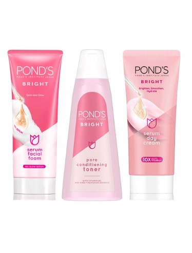Ponds Bright Basics BRIGHT Facial Foam 100G Toner 100ML Super Cream 40G PROMO BUNDLE