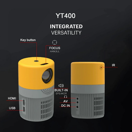 MORUI YT400 HD 1080P Movie Video Projector Mini Projector LED Home Entertainment Theater Player