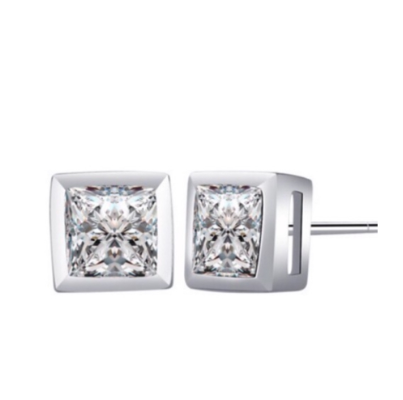 Italy Silver Korean Fashion Japan Jewelry Accessory Stud Earrings 4mm