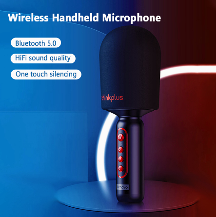 Lenovo M1 Bluetooth Microphone Wireless Karaoke Microphone Singing Recording Omnidirectional Audio