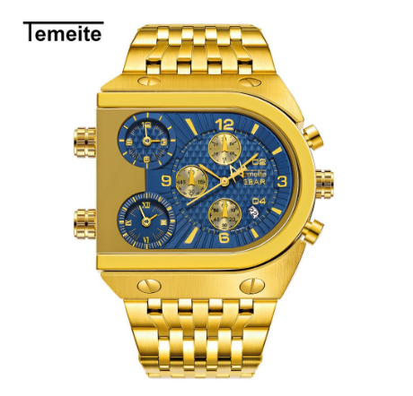 Original Luxury Men's Watch Fashion Unique Waterproof Stainless Steel Calendar Sports Quartz Men's Watch 03