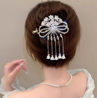 Korean Hair Clip Lily Of The Valley Tassel Twist Accessories Women