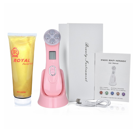 Facial Beauty Massager RF EMS Radio Frequency Face Skin Tightening Machine Skin Care Device with Box