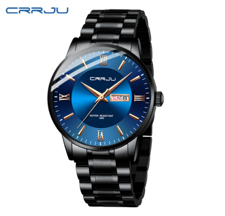CRRJU Original Men's Watch Stainless Steel Business Simple Dial Casual Sports Quartz Waterproof 2175 XS 04