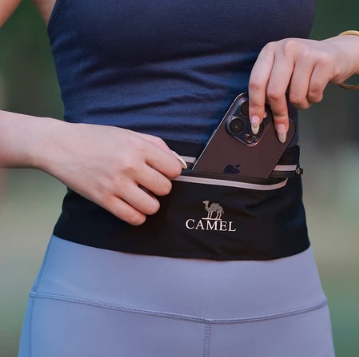 CAMEL CROWN Outdoor Running Sports Waterproof Waist Bag, Reflective Strip Design Chest Bag