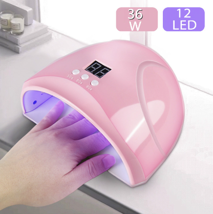 UV Lamp Nail Dryer 12 Led USB Cable Lamp Gel Nail Machine Drying Tool(36w)