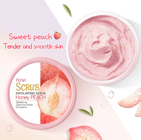 Peach Brightening Body Scrub Pores Cleansing Cream Exfoliating Smooth Rejuvenation Body Care