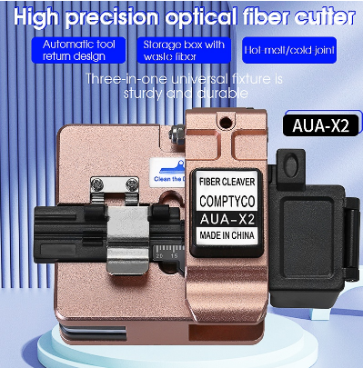 Automatic tool return type Fiber Cleaver FTTH Fiber Optic Tools High Precision AUA-X2 Cable Cutting Fiber Optic Knife Tools Fiber