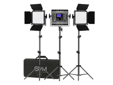 GVM 800D-RGB-II LED Studio 3-Video Light Kit