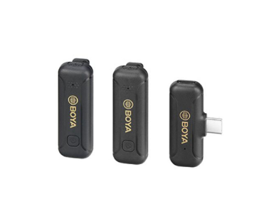Boya BY-WM3T2 2.4GHz Wireless Mini Lapel Microphone System with USB Type-C Receiver Audio Recording