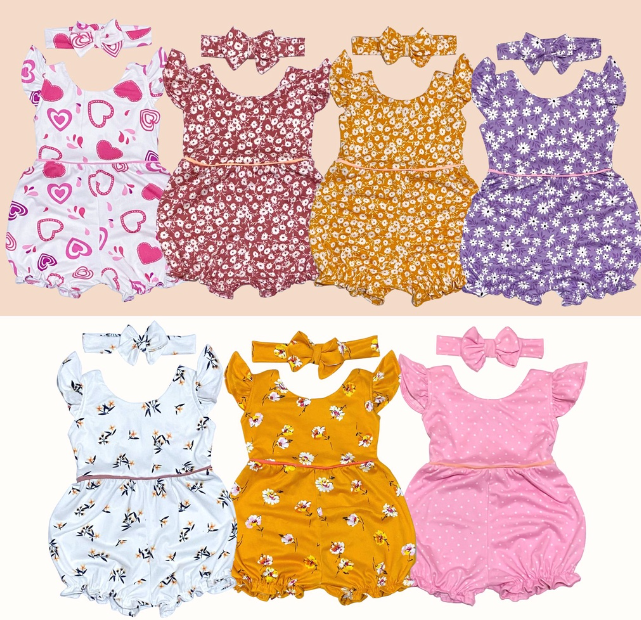Charm Baby Romper with Turban