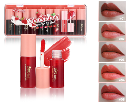 Ashley Shine Roll On Strawberry Liptint Non-Stick Cup Moisturizing Liquid 3.7G AS2107