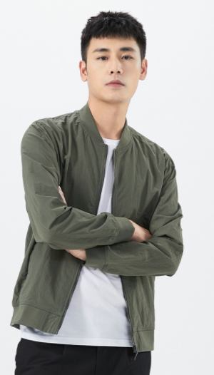 Men's Bomber Jacket Korean Trend Tooling Casual Jacket Simple Solid Color Casual Fashion
