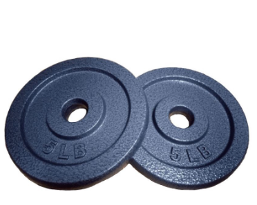 5LBS Standard Gym Plates - Hammertone finish - for Barbell Sold per piece