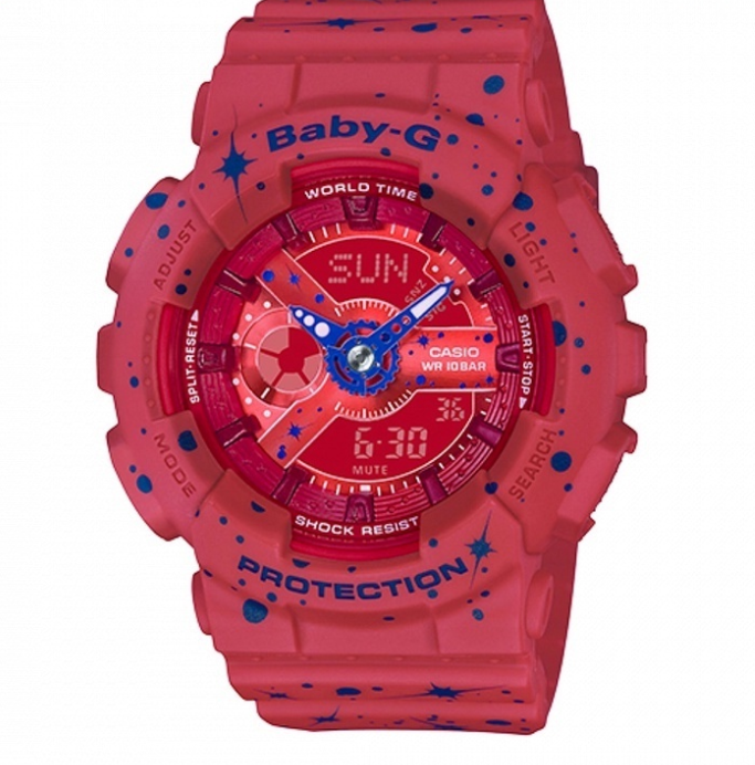 Casio Baby-g BA-110ST-4A Digital Analog Rubber Strap Watch For Women