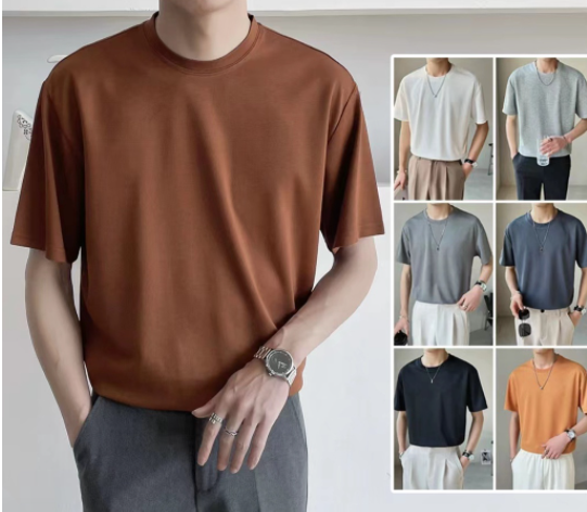 Cotton Plain Short Sleeve T-Shirt