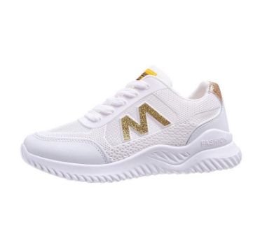 Korean summer sports low-top rubber plain white sports women's shoes（add one size ）
