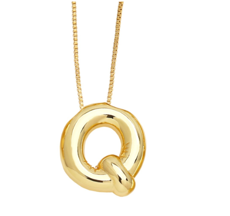 Fashion 26 Letter Pendant Gold Plated Necklace Style Versatile Collar Chain Women's Friends Commemorative Jewelry Accessories Gift Q