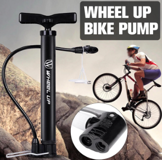 Portable Bicycle Pump 120 PSI High Pressure Cycling Ball Inflator Standing Hand Pump