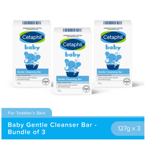Cetaphil Baby Gentle Cleansing Bar - 127g - Bundle of 3
