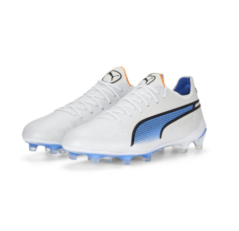 PUMA Unisex KING ULTIMATE FG/AG Football Boots (White)