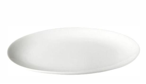 Chef's Classics Orion Ceramic Oval Coupe Plate, 35x25x3.5cm