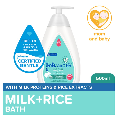 Johnson's Milk + Rice Baby Bath 500ml - Baby Essentials, Baby Care, Baby Wash, Body Wash For Baby