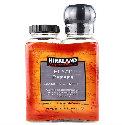 Kirkland Signature Black Pepper Grinder with Refill 357g