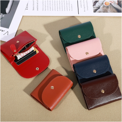 Mumu 1084 Cute Mini Woman Wallet Leather Coin Purse Card Holder For Women Wallets