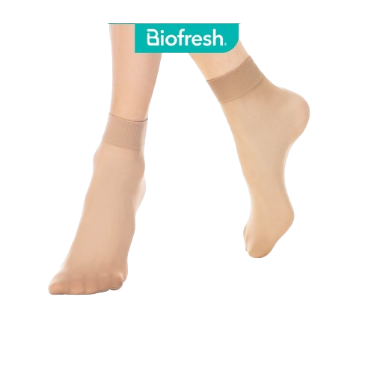 Biofresh Ladies’ Antimicrobial Thick Smooth Stretch Shortie Stockings 50 Denier 3 pairs in a pack RS