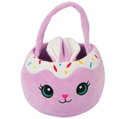 Doughnut Bunny Purple 6 x 8 in Plush Bucket