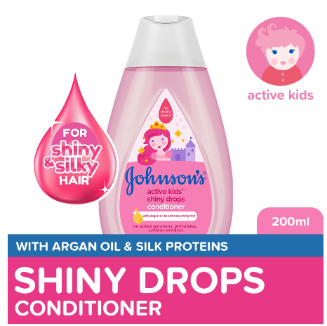Johnson's Active Kids Shiny Drops Baby Conditioner 200ml - Conditioner for Kids, For Kids Bath