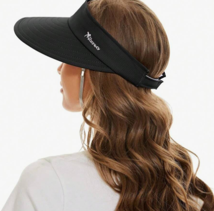 1pc Women's Wide Brim 2-In-1 Zipper Sun Hat, Summer UV Protection Beach Hat, Golf Hat, Outdoor Hat